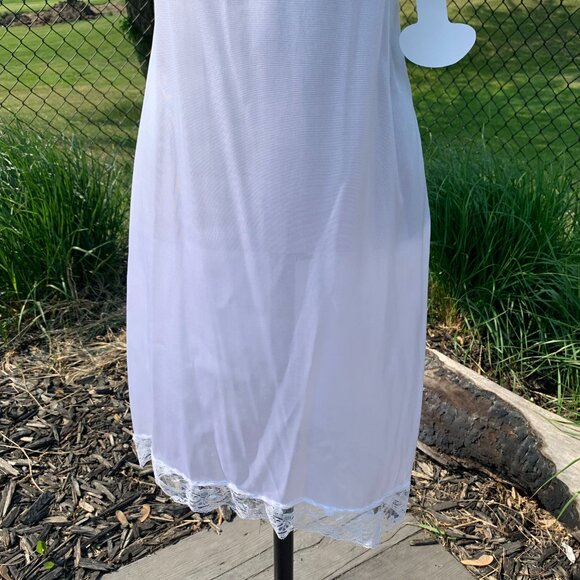 Vintage 90s Satin Full Slip Dress Lace Trim Lingerie Fairy Boho Nightie New - Picture 4 of 16